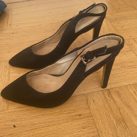 Joe’s jeans black slingback heels - Picture 3 of 6